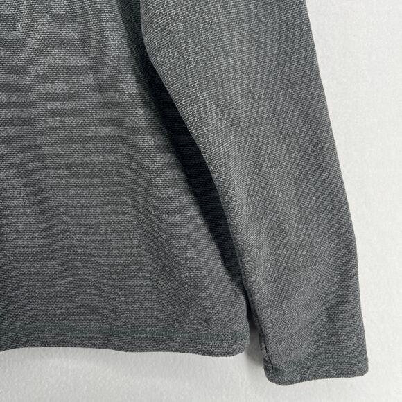 THE NORTH FACE Sweatshirt Mens L Textured Cap Rock 1/4 Zip Pullover Fleece Gray - Picture 8 of 16